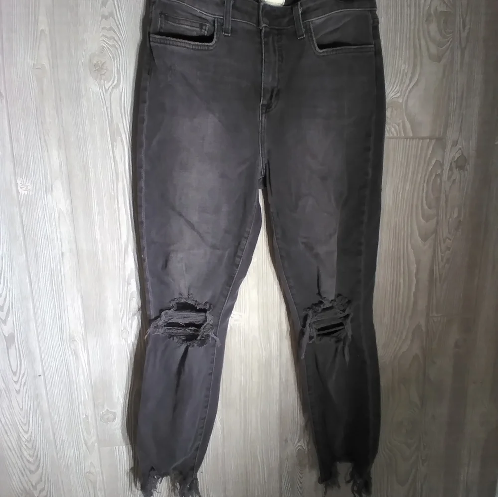 L'Agence black distressed denim  jeans - Picture 9 of 10
